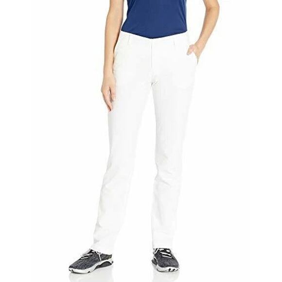 Under Armour NWT Women's Cream White Fitted Moisture Wicking Golf Pants 1272344 - Picture 1 of 11